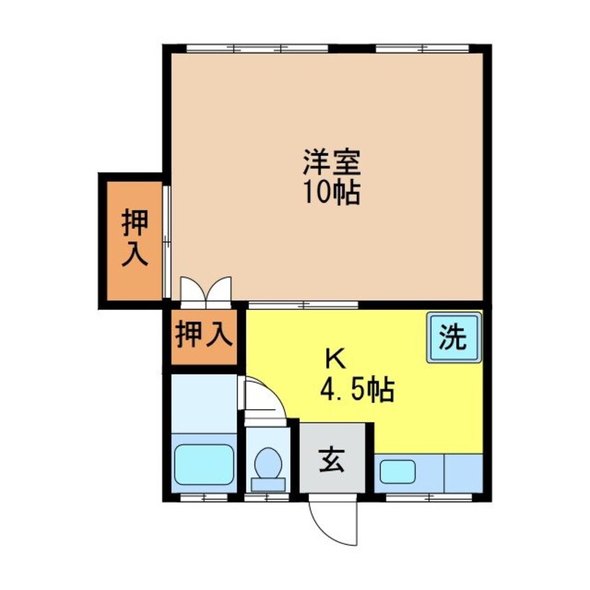 間取図 長崎市電１系統<長崎電気軌道>/スタジアムシティノース駅 徒歩21分 2階 築40年