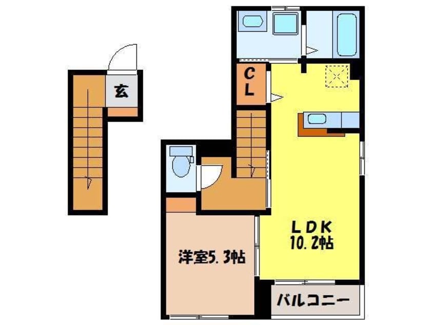 間取図 アイヒルズ メリー A棟