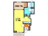 フォンテーヌ・S 1LDKの間取り
