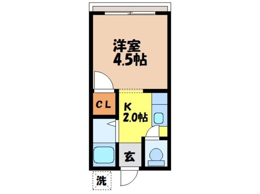 間取図 長崎本線/道ノ尾駅 徒歩35分 1階 築30年