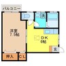 サウスタウン雄飛 1DKの間取り