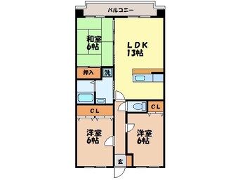 間取図 ハイネスアオヤマ横尾