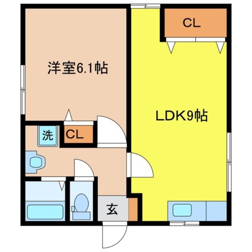 間取図 長崎本線/長崎駅 徒歩18分 1階 築54年