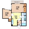 長崎市電１系統<長崎電気軌道>/昭和町通駅 徒歩3分 3階 築39年 2DKの間取り