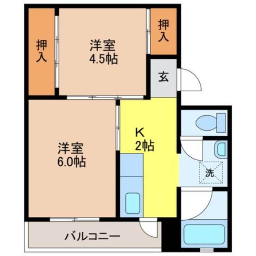 間取図 ビレッジハウス琴海Ⅰ
