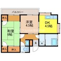 山崎アパートの間取図