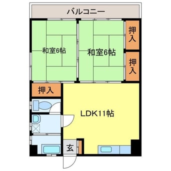 間取図 長崎市電１系統<長崎電気軌道>/崇福寺駅 徒歩2分 3階 築49年