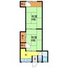 長崎本線/高田駅 徒歩36分 1階 築54年 2Kの間取り