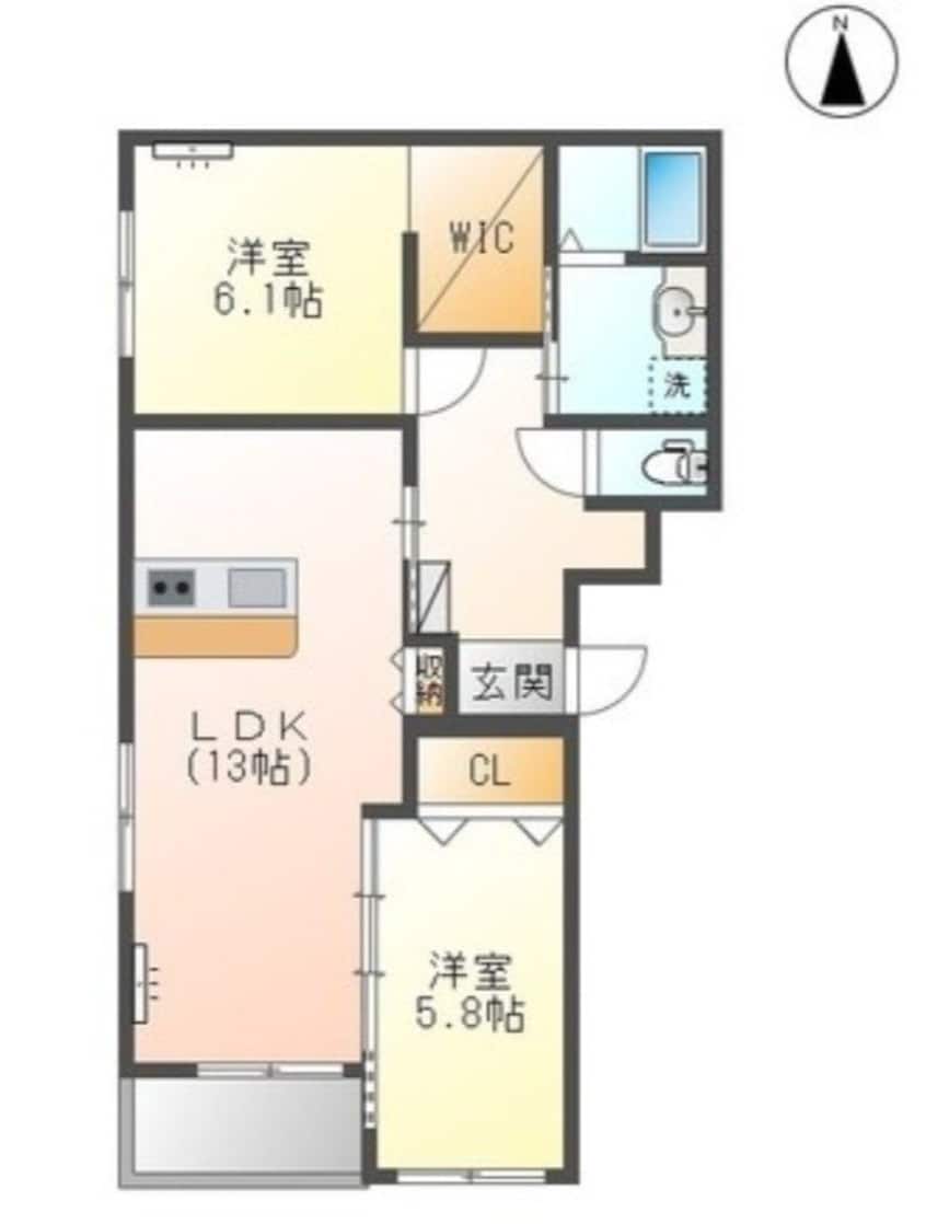 間取図 長崎市電１系統<長崎電気軌道>/赤迫駅 徒歩7分 2階 建築中
