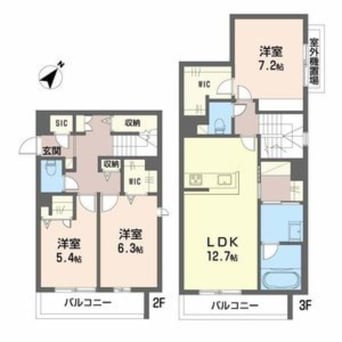 間取図 長崎市電１系統<長崎電気軌道>/岩屋橋駅 徒歩11分 2階 建築中