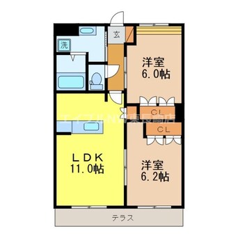 間取図 グランディール高来