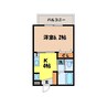 Residence西山 1Kの間取り