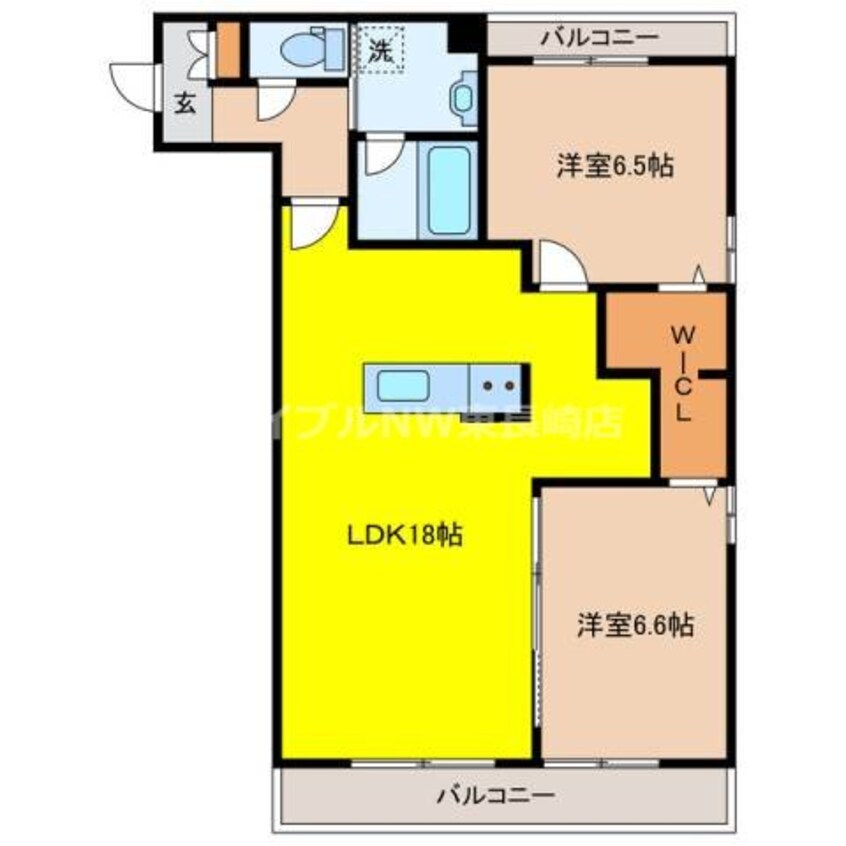 間取図 プレディアコート平野町