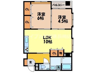 間取図 長崎市電１系統<長崎電気軌道>/平和公園駅 徒歩11分 8階 築19年