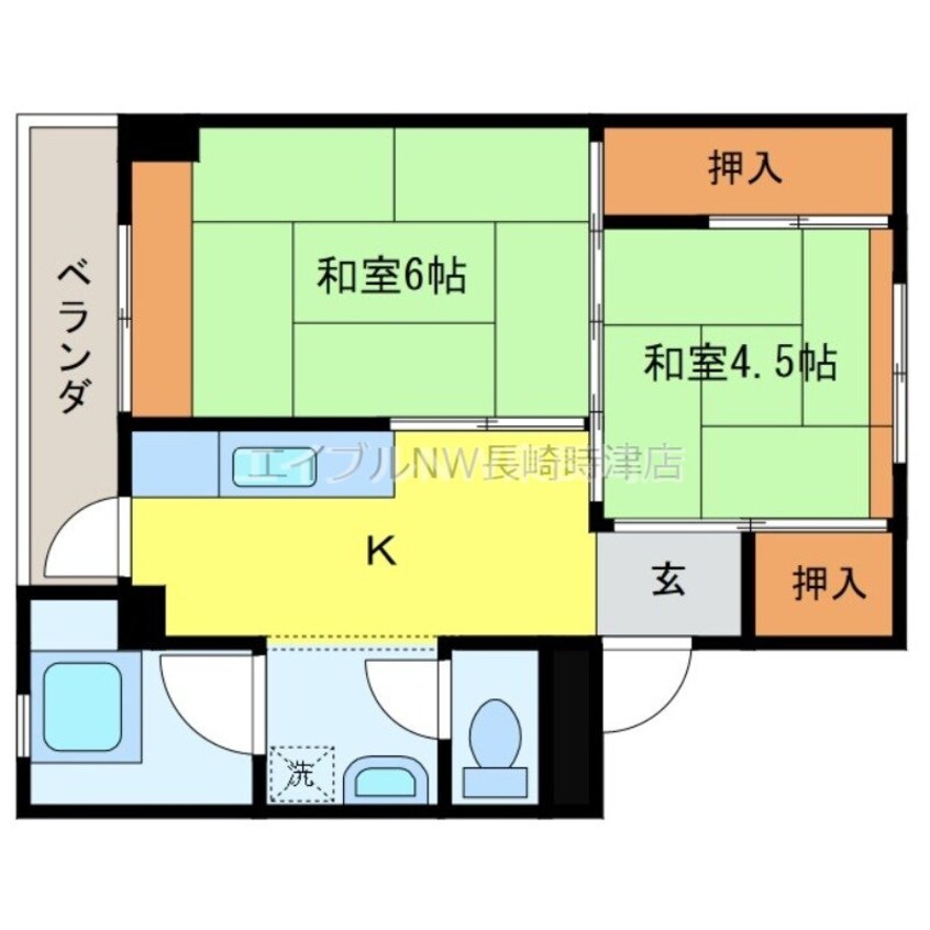 間取図 ビレッジハウス琴海２号棟