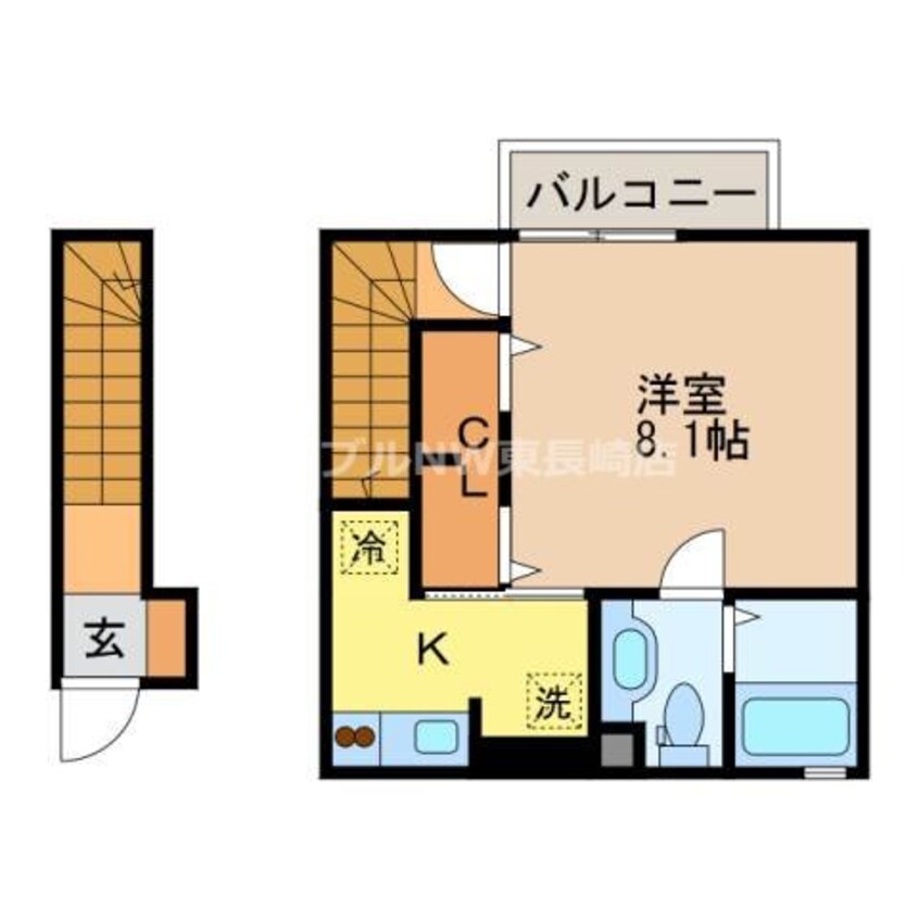 間取図 ハイネス梁川