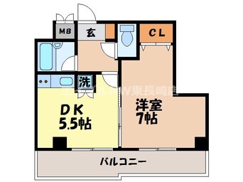 間取図 長崎市電１系統<長崎電気軌道>/原爆資料館駅 徒歩17分 2階 築30年