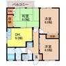長崎本線/道ノ尾駅 バス:9分:停歩9分 2階 築26年 3DKの間取り