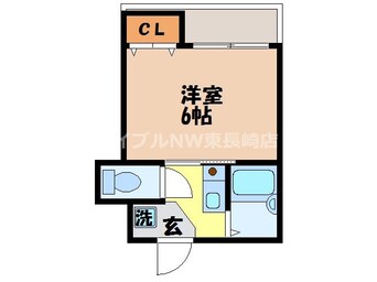 間取図 長崎市電１系統<長崎電気軌道>/崇福寺駅 徒歩5分 2階 築29年