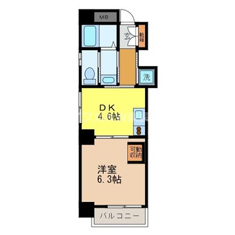 間取図 長崎市電１系統<長崎電気軌道>/大学病院駅 徒歩3分 4階 築10年