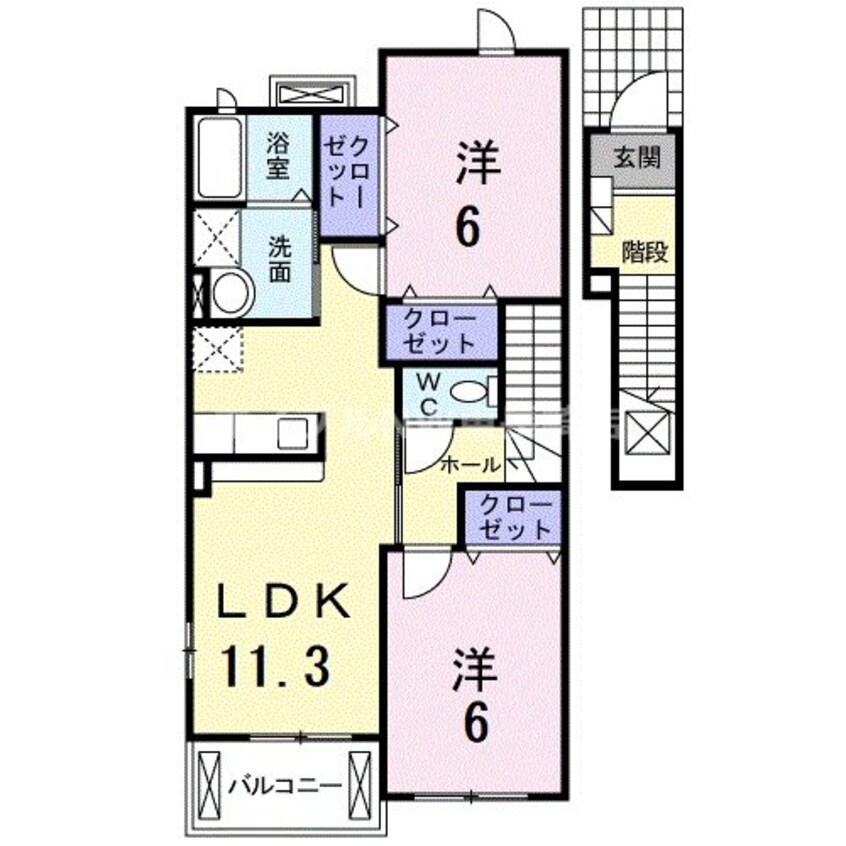 間取図 クラールB