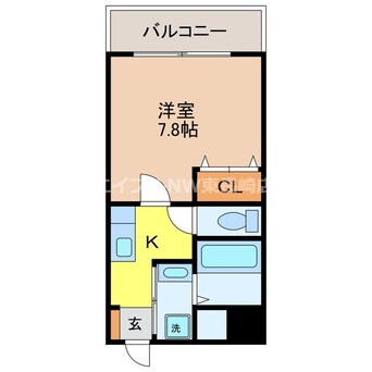 間取図 長崎本線/長崎駅 徒歩4分 7階 築17年