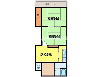 間取図 長崎本線/長崎駅 徒歩19分 2階 築41年