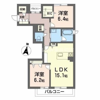 間取図 シャーメゾン　リバーダイヤ