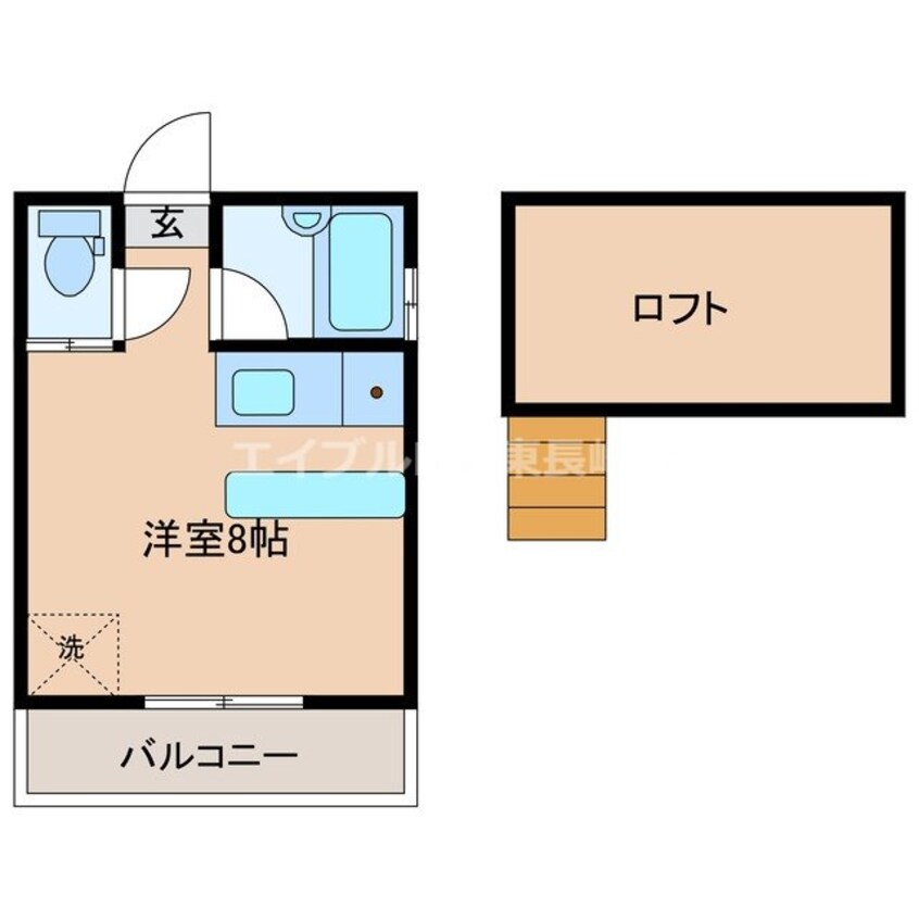 間取図 長崎大学医学部・ハイツ