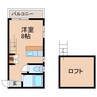 ラルジュ梁川 1Rの間取り