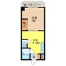 中尾ビル 1DKの間取り