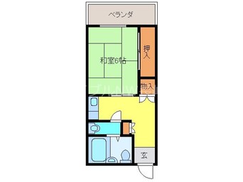 間取図 長崎市電１系統<長崎電気軌道>/思案橋駅 徒歩3分 5階 築41年