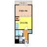 クオーレ鍛冶屋町 1DKの間取り