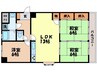 サンロード富士 3LDKの間取り