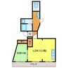 円口ビル 1LDKの間取り