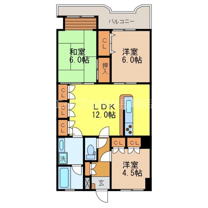 間取図 中島川パークサイドビル