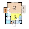 プチシーガル 1Kの間取り