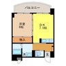 クレールF・K 1DKの間取り