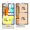 コーポセリジェ 2DKの間取り