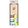 コーポ緑ヶ丘 1Kの間取り