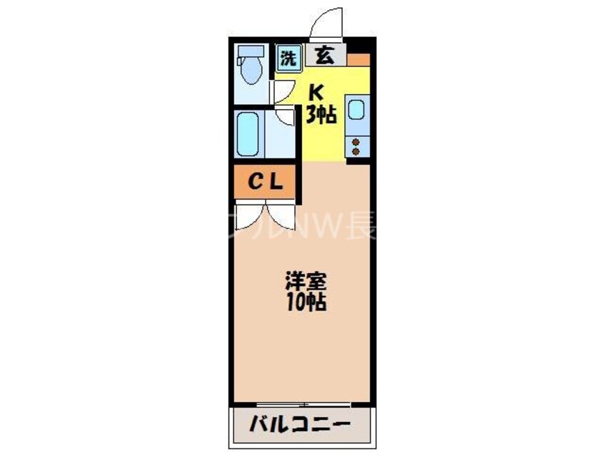 間取図 長崎本線/高田駅 徒歩43分 4階 築30年