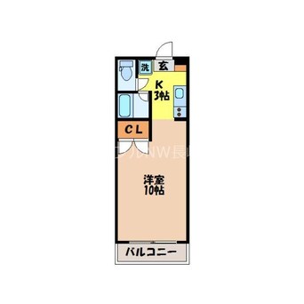 間取図 長崎本線/高田駅 徒歩43分 4階 築31年