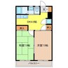 長崎市電５系統<長崎電気軌道>/石橋駅 徒歩4分 2階 築37年 2DKの間取り