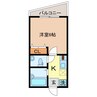 レジデンス六本木 1Kの間取り