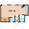 第一松平ビル 1Rの間取り