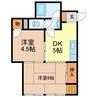 梶田ビル 2DKの間取り