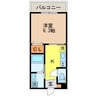 セントポリア泉 1Kの間取り