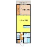 フレア西町 1LDKの間取り