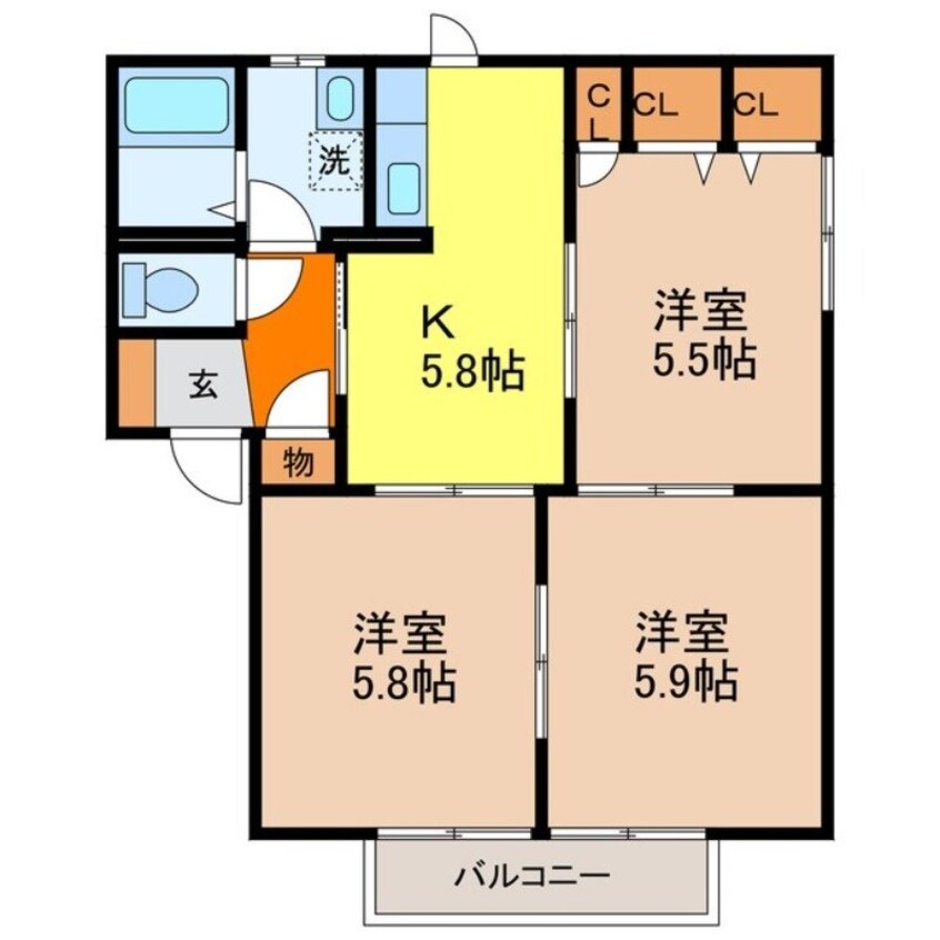 間取図 ファミールパレスC棟