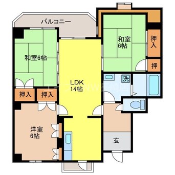 間取図 エスポワールコートカヤノ